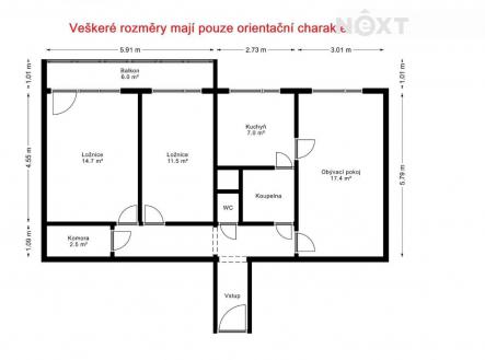 Prodej bytu, 3+1, 68 m²