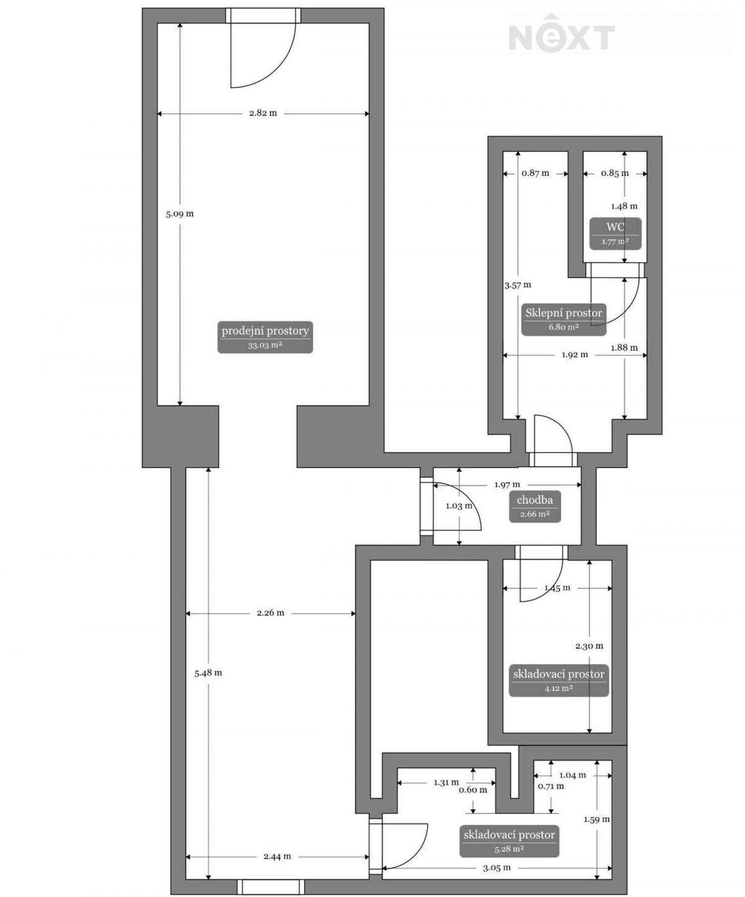 Prodej komerční Obchodní prostory, 53㎡|Hlavní město Praha, Praha, Praha 3, Vinohrady, Bořivojova 243