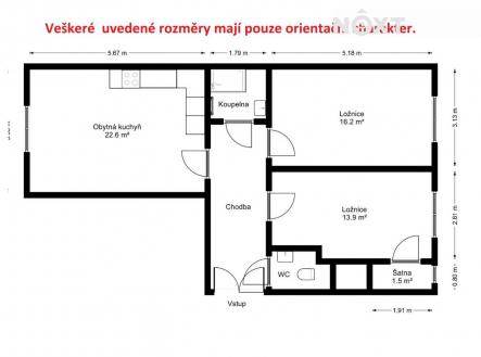 Pronájem bytu, 3+kk, 70 m²