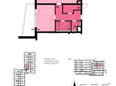 Prodej bytu, 2+kk, 68 m²