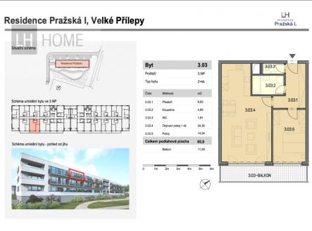 Prodej bytu, 2+kk, 66 m²