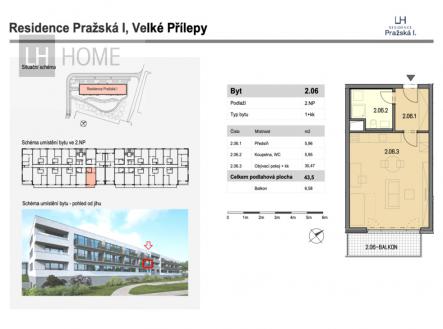 Prodej bytu, 1+kk, 44 m²