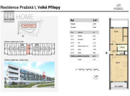 Prodej bytu, 2+kk, 67 m²