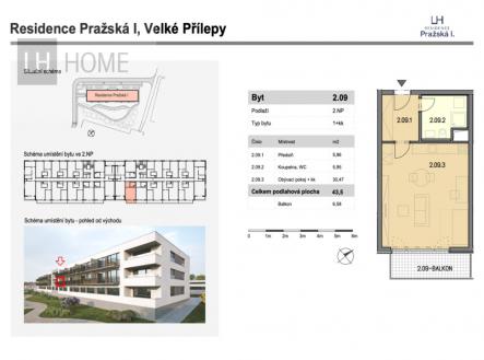 Prodej bytu, 1+kk, 44 m²