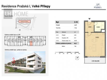 Prodej bytu, 1+kk, 44 m²