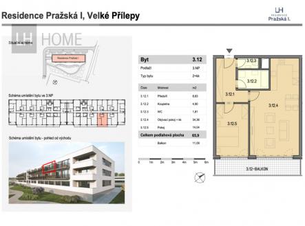 Prodej bytu, 2+kk, 66 m²