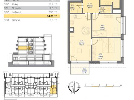 Prodej bytu, 3+kk, 68 m²