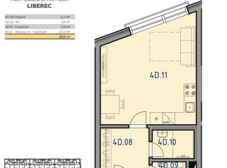 Prodej bytu, 1+kk, 34 m²