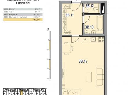 Prodej bytu, 1+kk, 49 m²