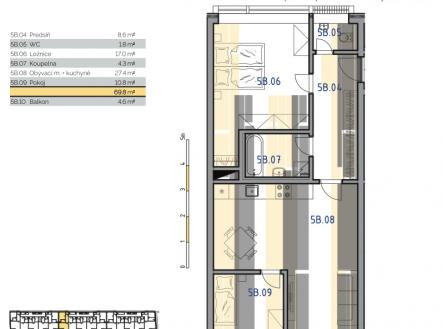 Prodej bytu, 3+kk, 74 m²