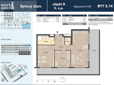 Prodej bytu, 3+kk, 72 m²