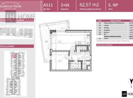 Prodej bytu, 2+kk, 62 m²