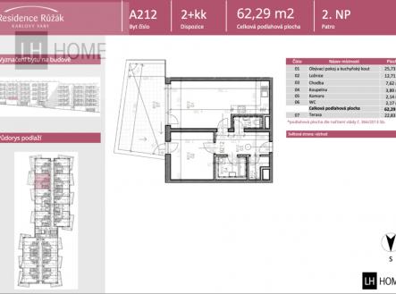 Prodej bytu, 2+kk, 62 m²