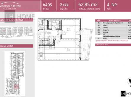 Prodej bytu, 2+kk, 62 m²