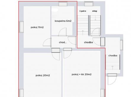 Pronájem bytu, 3+kk, 59 m²