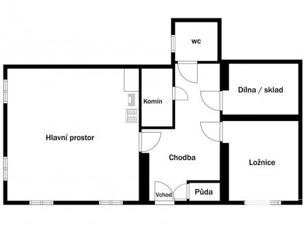 Prodej - chata/rekreační objekt, 55 m²