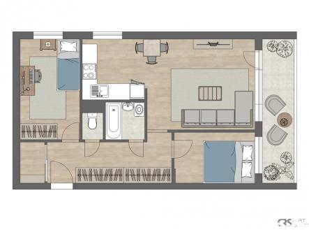 Prodej bytu, 3+kk, 64 m²