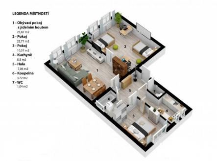 Prodej bytu, 3+1, 75 m²