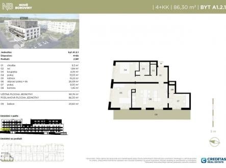 Prodej bytu, 4+kk, 86 m²