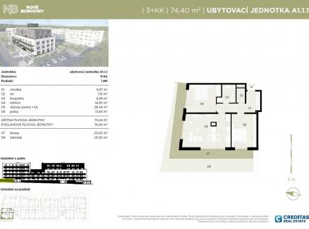 Prodej bytu, 3+kk, 70 m²