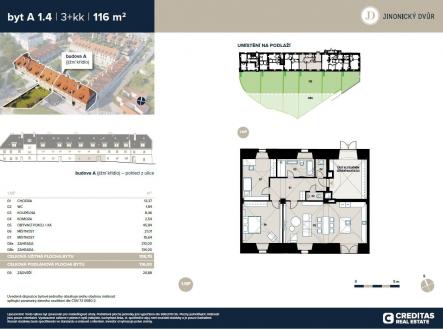 Prodej bytu, 3+kk, 109 m²