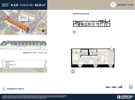 Prodej bytu, 2+kk, 61 m²