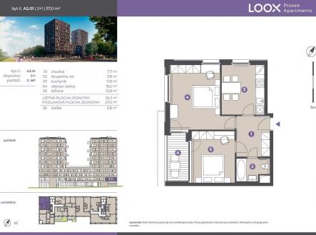 Pronájem bytu, 2+1, 57 m²