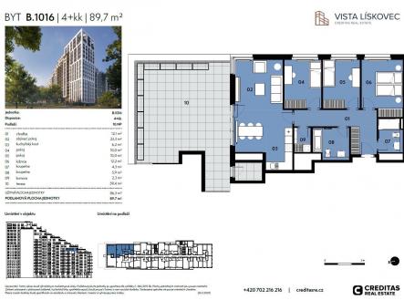 Prodej bytu, 4+kk, 90 m²