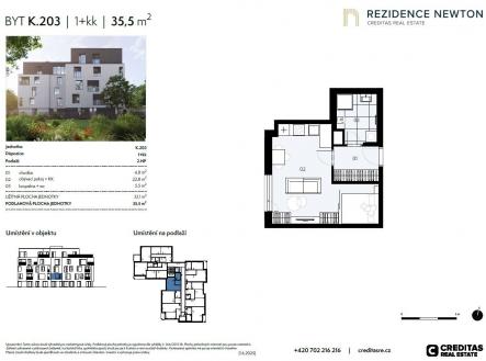 Prodej bytu, 1+kk, 36 m²