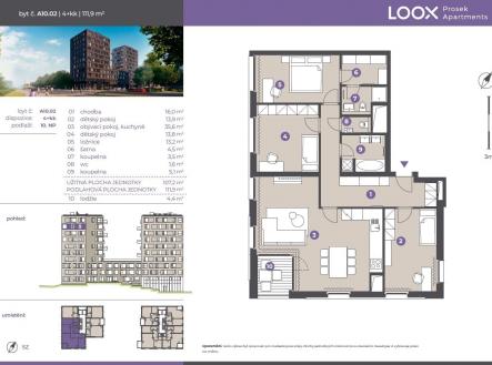 Pronájem bytu, 4+kk, 112 m²