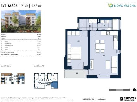 Prodej bytu, 2+kk, 52 m²