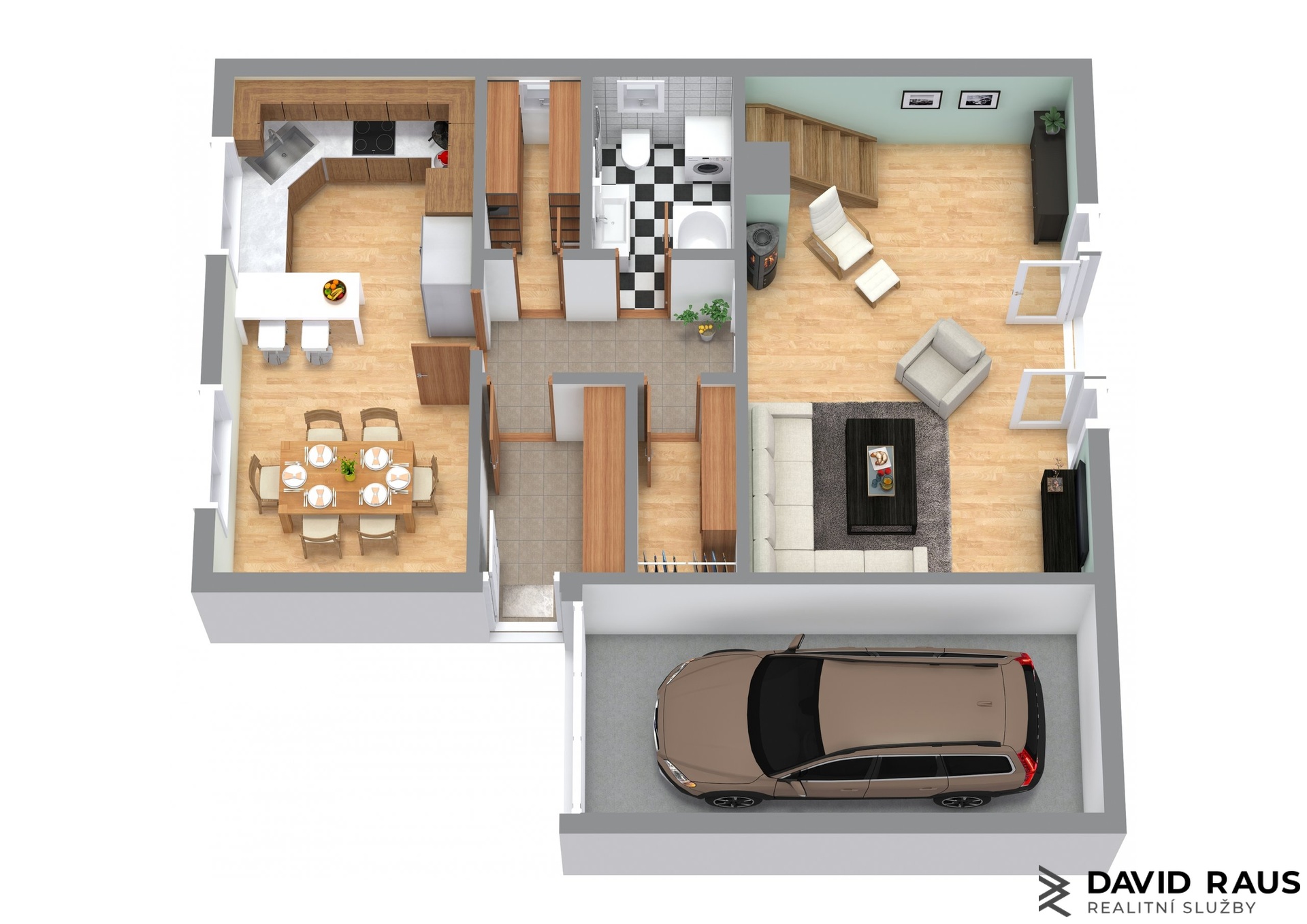 Rajhrad - 1. Floor - 3D Floor Plan