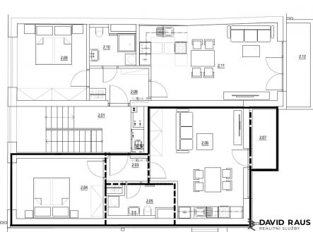 Prodej bytu, 2+kk, 50 m²