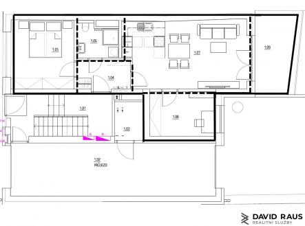 Prodej bytu, 3+kk, 71 m²