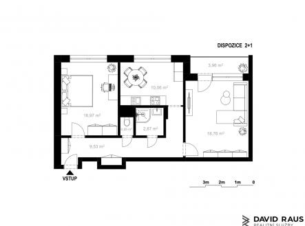 Prodej bytu, 2+1, 66 m²