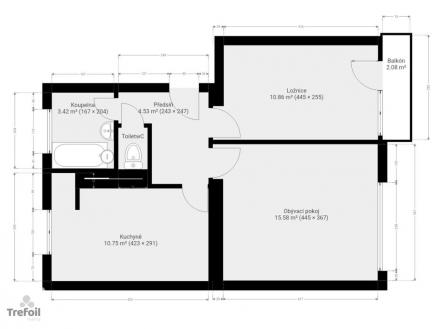 Prodej bytu, 2+1, 57 m²