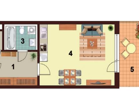 Pronájem bytu, 1+kk, 51 m²