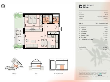 Prodej bytu, 2+kk, 57 m²