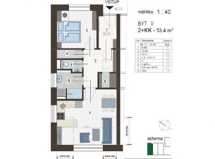 Prodej bytu, 2+kk, 55 m²