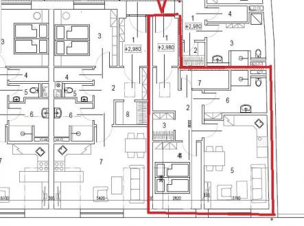 Prodej bytu, 2+kk, 55 m²