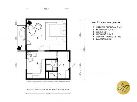 Prodej bytu, 1+1, 38 m²