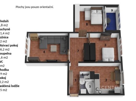 Prodej bytu, 3+1, 69 m²