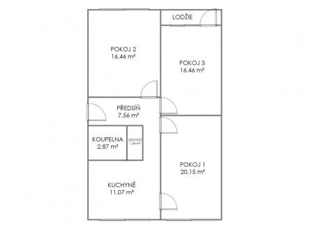 Prodej bytu, 3+1, 76 m²