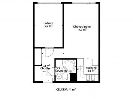 Prodej bytu, 2+kk, 41 m²