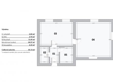 Prodej bytu, 2+kk, 52 m²