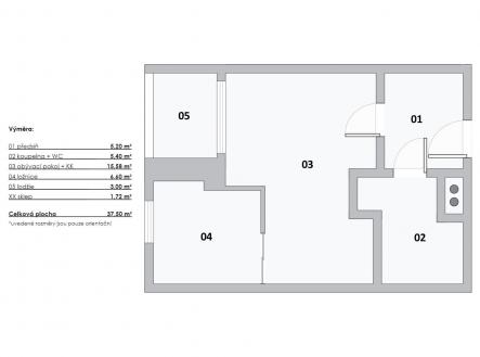 Prodej bytu, 2+kk, 38 m²