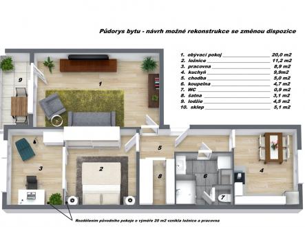 Prodej bytu, 2+1, 64 m²