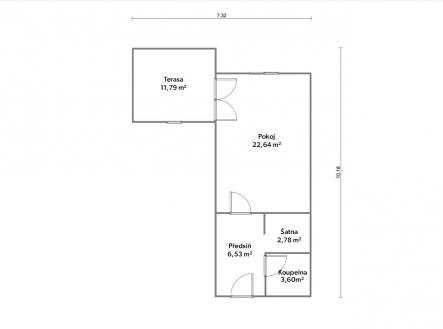 Prodej bytu, 1+kk, 36 m²