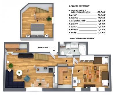 Prodej bytu, 3+kk, 82 m²