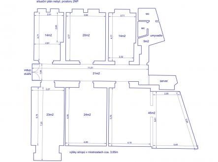 Pronájem - kanceláře, 170 m²